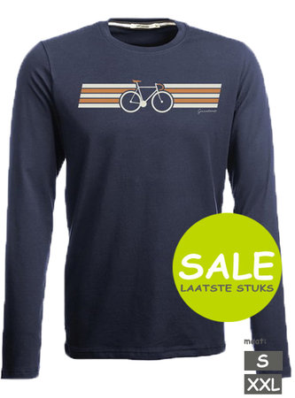 Sale Duurzaam longsleeves shirt Bike Wings navy maat S