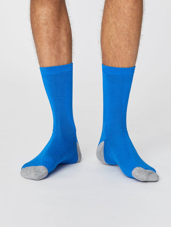 Bamboesokken Solid Jack blauw