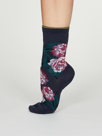 Rosie indigo bamboe sokken