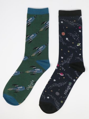 Galaxy pakket met 2 paar bamboesokken
