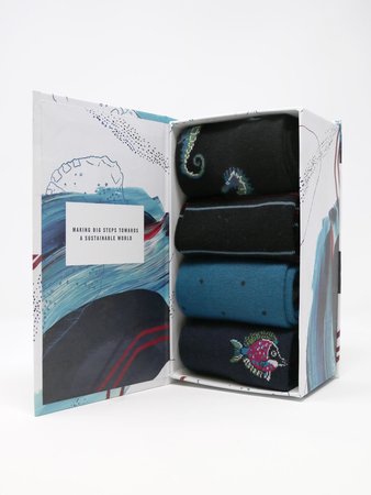Cadeaudoos Sunken met 4 paar bamboesokken
