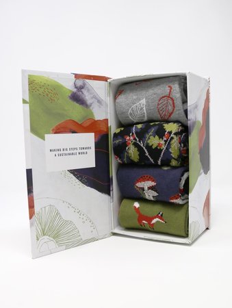 Sybil 4 paar bamboe damessokken in cadeaudoos