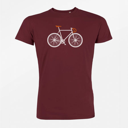 Heren t shirt bike two burgundy