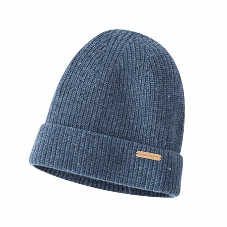Beanie wol blauw