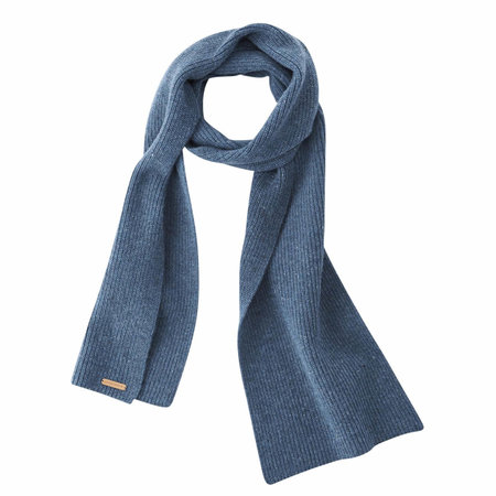 Wollen sjaal blauw