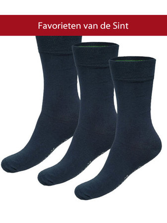 Bamboesokken Beau 3 pack blauw