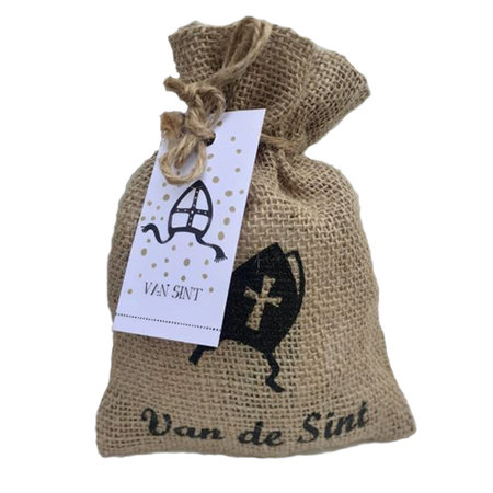 Jute cadeauzakje van de Sint