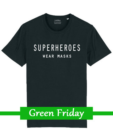 Superheroes wear masks T-shirt heren zwart