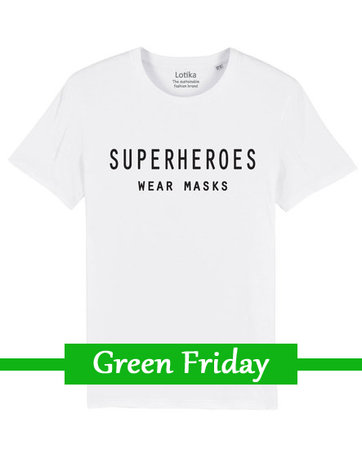 Superheroes wear masks T-shirt heren wit