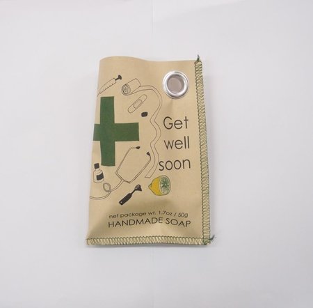 Zeep Get well soon in cadeauzakje