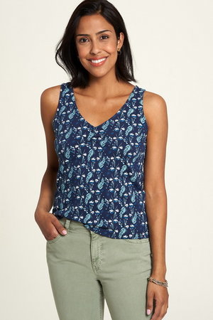 Tranquillo top donkerblauw herbs