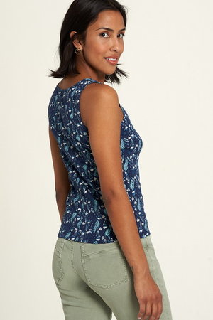 Tranquillo top donkerblauw herbs