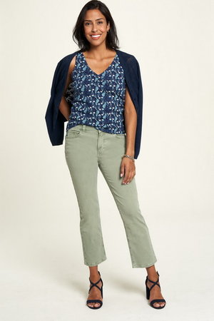 Tranquillo top donkerblauw herbs