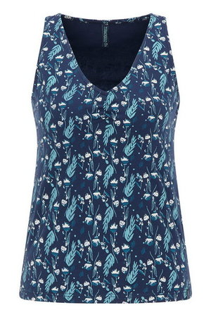 Tranquillo top donkerblauw herbs