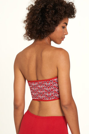 Bandeau biologisch katoen - rood thistle maat XL - sale