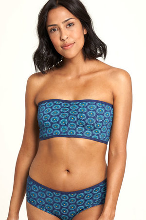 Bandeau bio katoen blauw sundial - mt XS