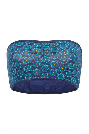 Bandeau bio katoen blauw sundial - mt XS