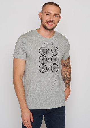 Greenbomb T-shirt bike trio heather grey