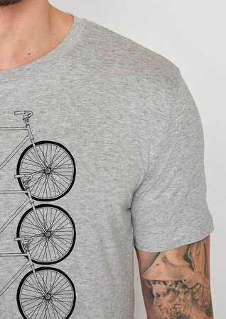 Greenbomb T-shirt bike trio heather grey
