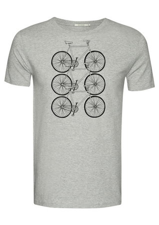 Greenbomb T-shirt bike trio heather grey