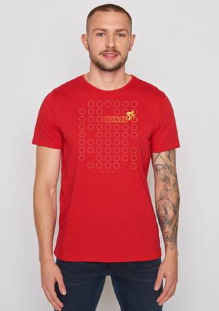 Greenbomb T-shirt bike rings tango red
