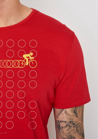 Greenbomb T-shirt bike rings tango red