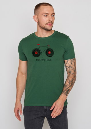 Sale maat S Greenbomb T-shirt bike soul bottle green