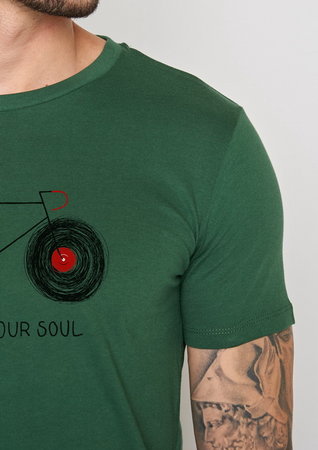 Sale maat S Greenbomb T-shirt bike soul bottle green