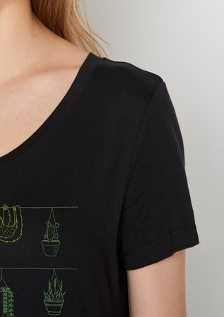Sale T-shirt animal sloth plants zwart - mt M