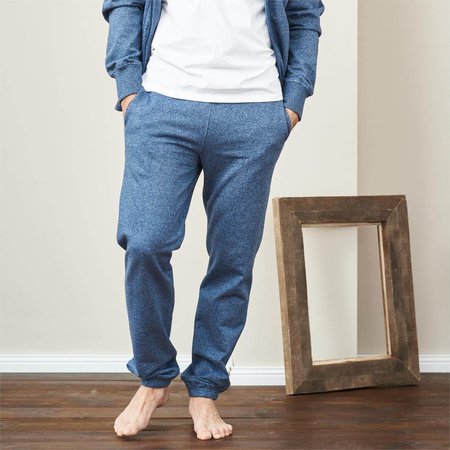 Living Crafts joggingbroek Calvin blauw gemêleerd