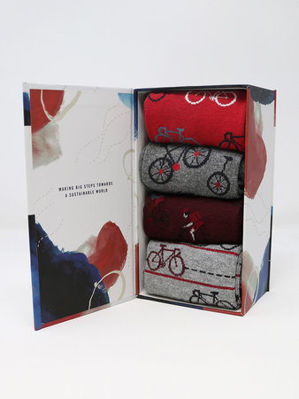 Micah bicycle cadeaudoos met 4 paar herensokken
