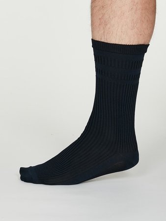 Diabetes herensokken Benedict navy blue