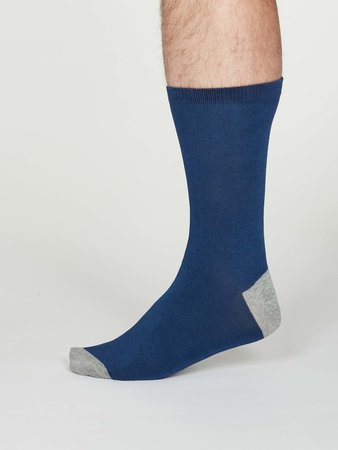 Bamboes heren sokken Solid Jack - cobalt blue