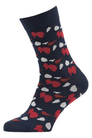 Bio katoenen damessokken leaf navy
