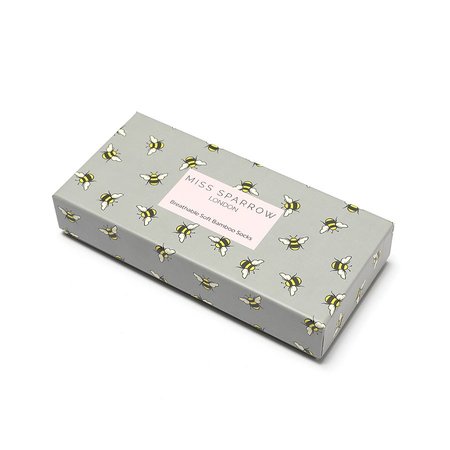 Damessokken cadeaudoos met bijen