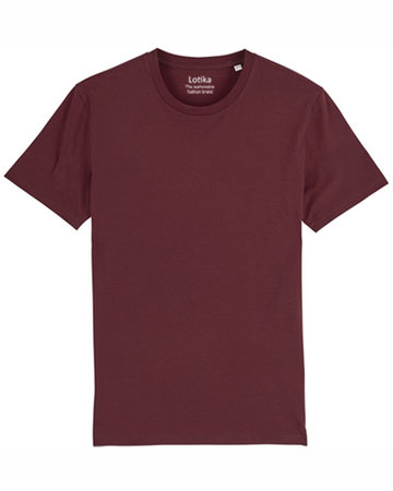 Daan T-shirt biologisch katoen burgundy