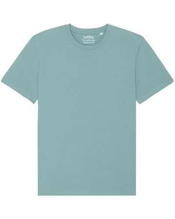Daan T-shirt biologisch katoen teal monstera