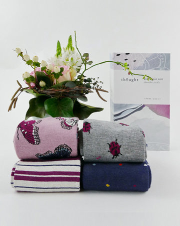 Ellie wildlife cadeaudoos 4 paar damessokken