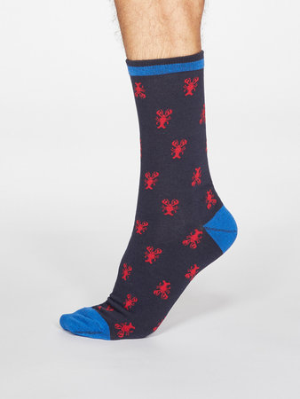 Bio-katoenen herensokken zeedieren dark navy