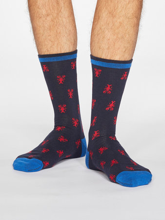 Bio-katoenen herensokken zeedieren dark navy