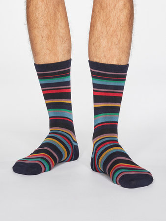 Bamboe herensokken Braxton dark navy