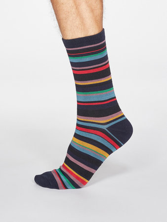 Bamboe herensokken Braxton dark navy
