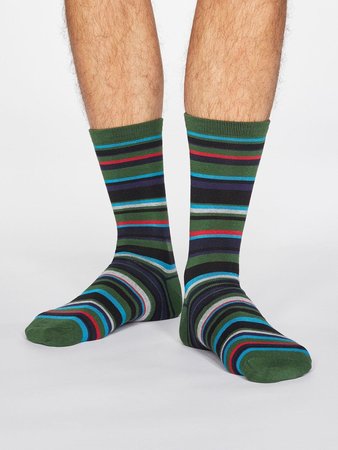 Bamboe herensokken Braxton olive green