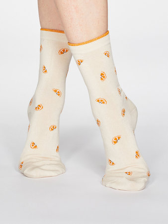 Bamboe damessokken fruit Rowena cream