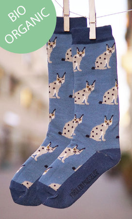 Bio kinder kniekousen met lynxen