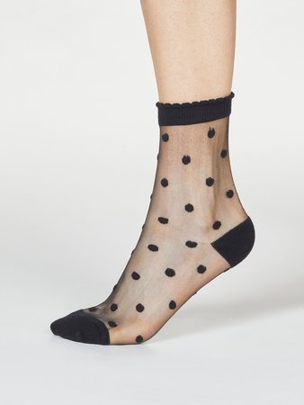 Bamboe pantysokken met zwarte stippen 35-38