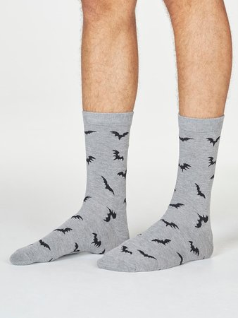 Bamboe herensokken Abel vleermuizen grey marle