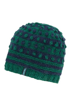 Beanie wol groen en blauw