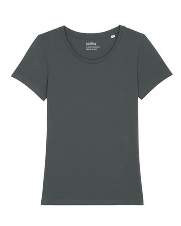 Yara T-shirt dames biologisch antraciiet