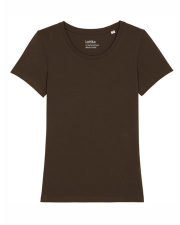 Yara T-shirt dames biologisch deep chocolate